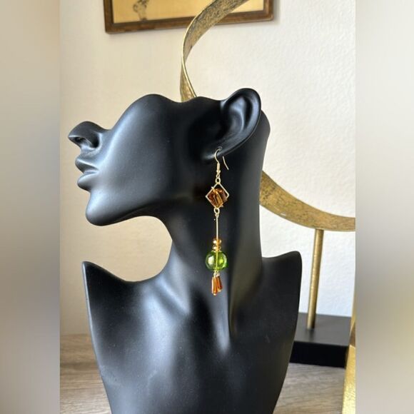 Bohemian drop earrings A888 - Picture 3 of 4